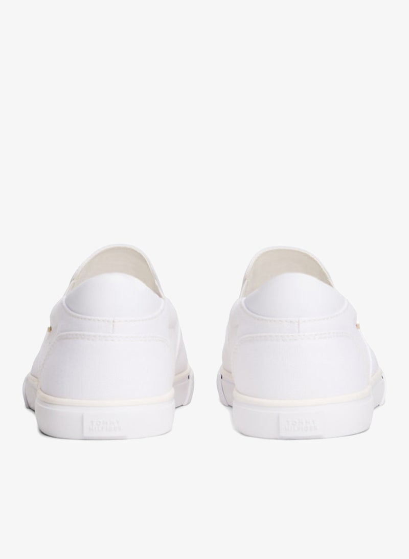 TOMMY HILFIGER Low Profile Canvas Slip-On Trainers - Image 4